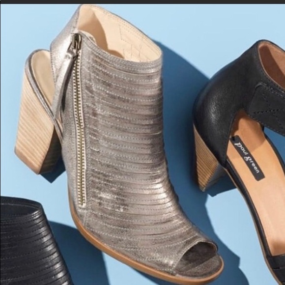Paul Green 'Cayanne' Leather Peep Toe Bootie - Picture 1 of 4
